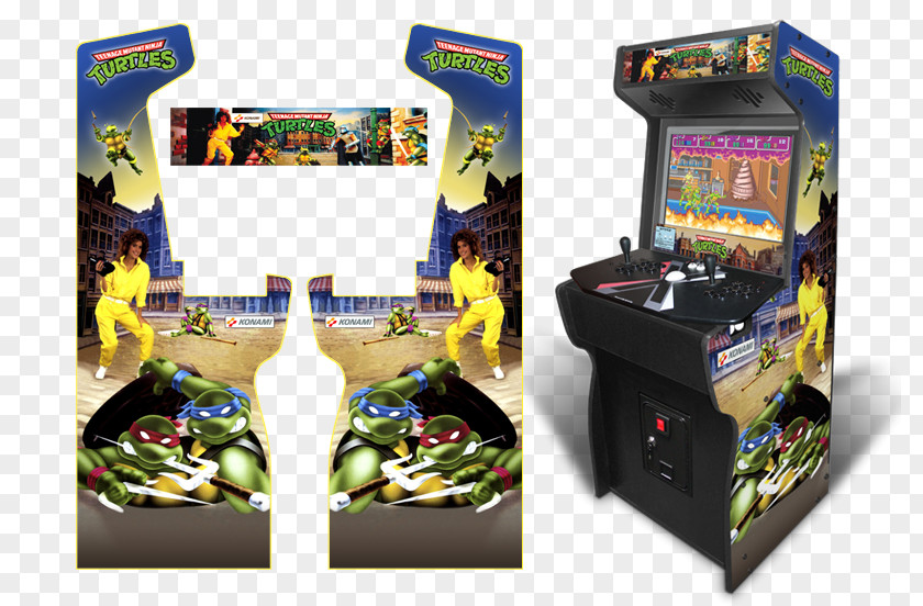 TMNT Teenage Mutant Ninja Turtles: Turtles In Time 3: Nightmare Arcade Game Cabinet PNG