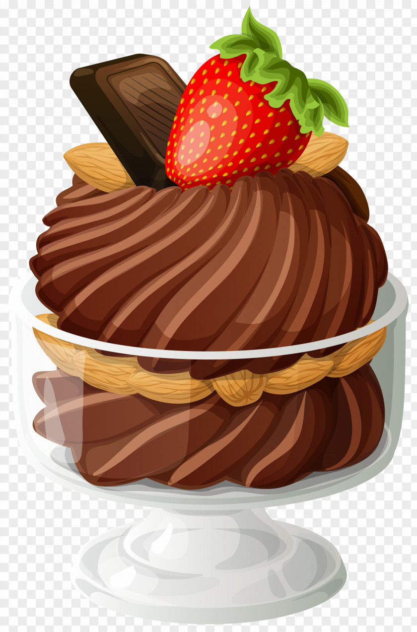 Chocolate Ice Cream Sundae Clip Art Picture Cone PNG