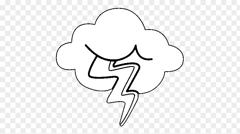 Cloud Drawing Lightning Lampo Coloring Book PNG