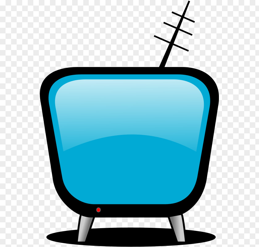Blue Exaggerated TV Television Free Content Clip Art PNG