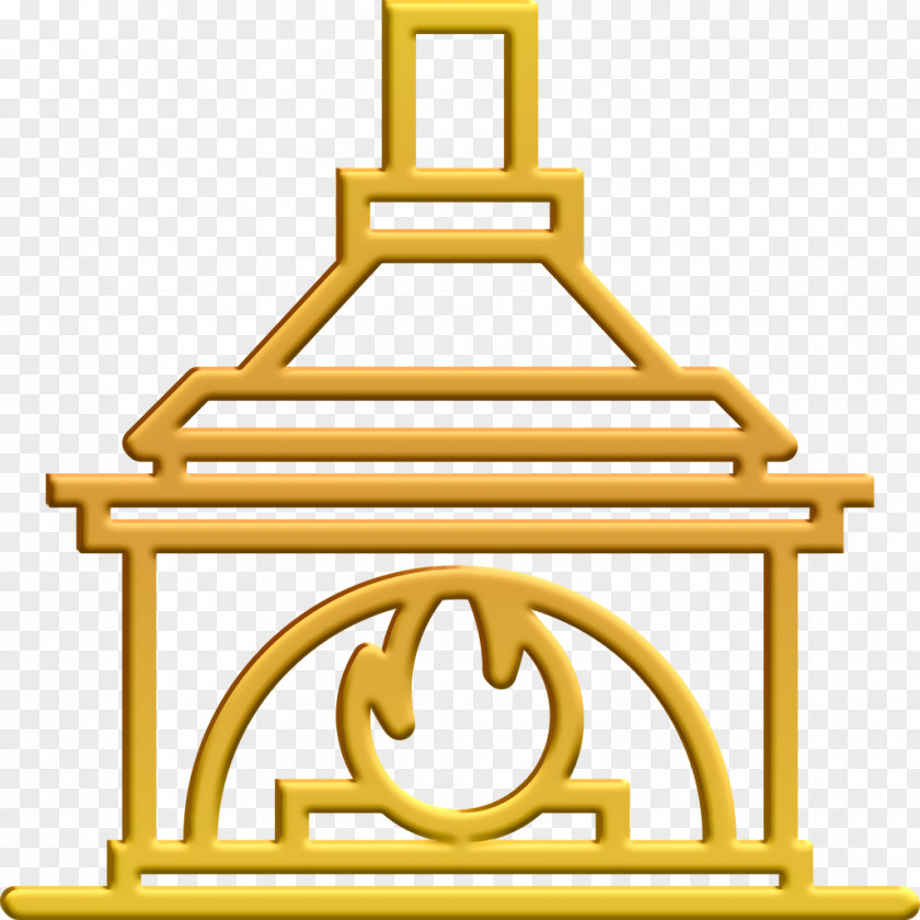 Household Set Icon Chimney Fireplace PNG