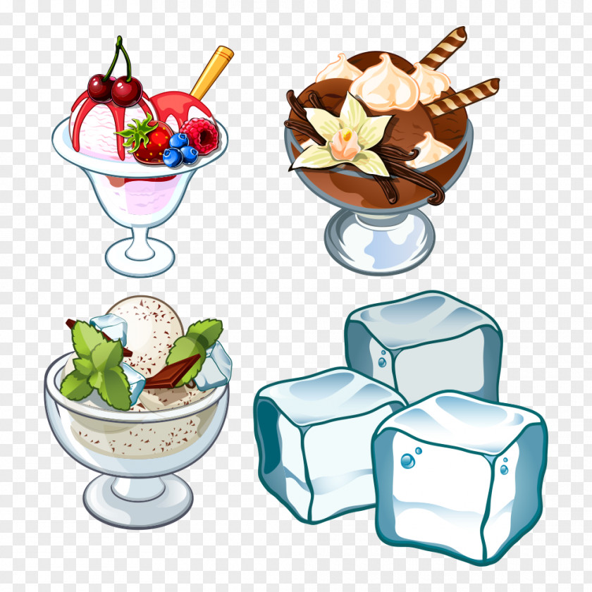 Ice Cream Sundae Vector Graphics Image PNG
