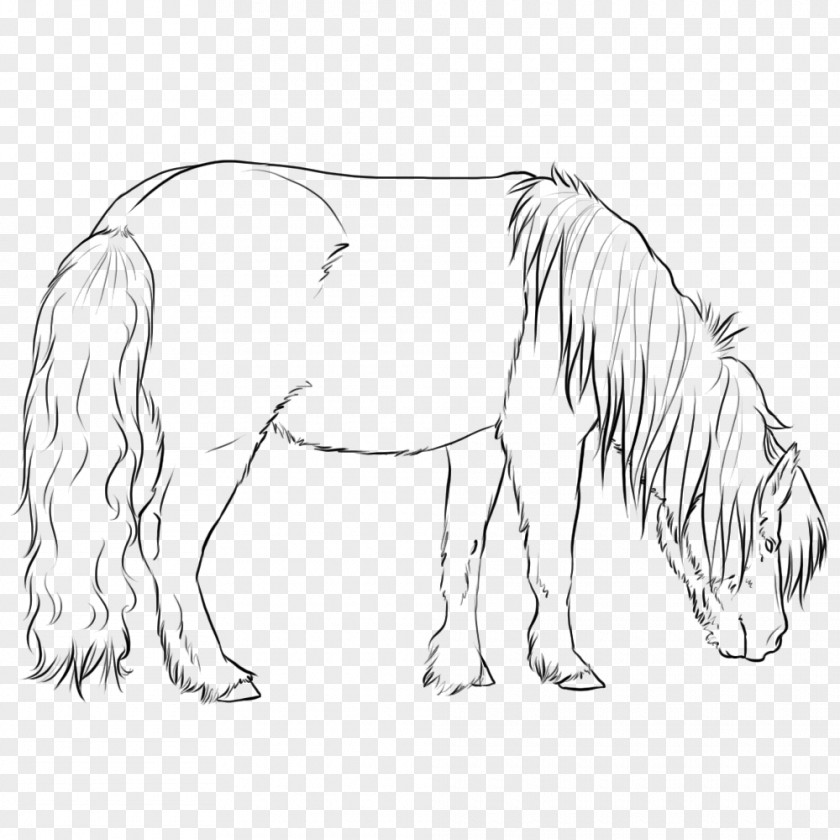 Mustang Pony Pack Animal Sketch PNG