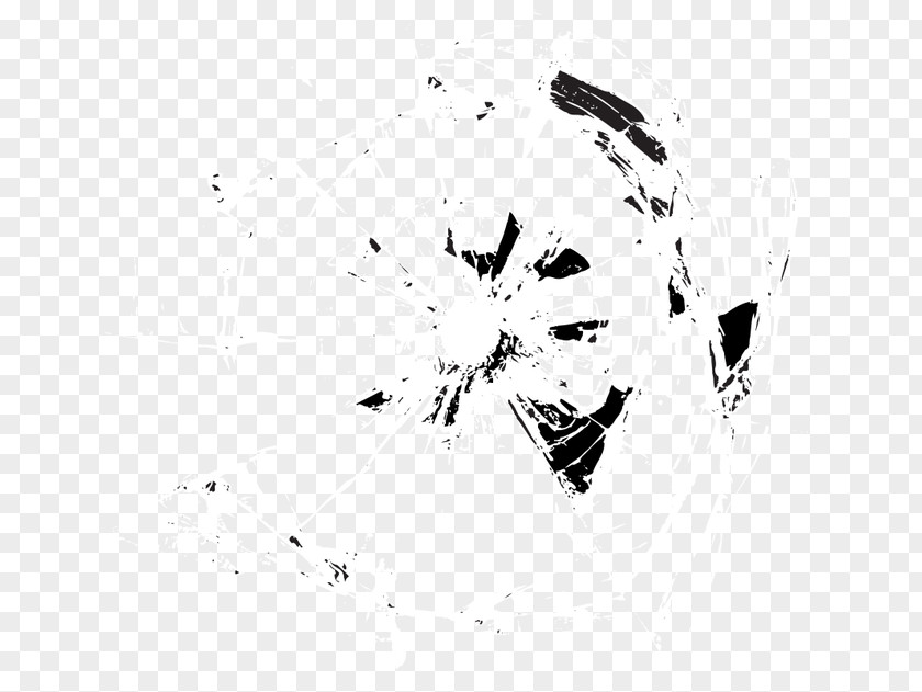 Vector Broken Glass White Graphic Design Pattern PNG