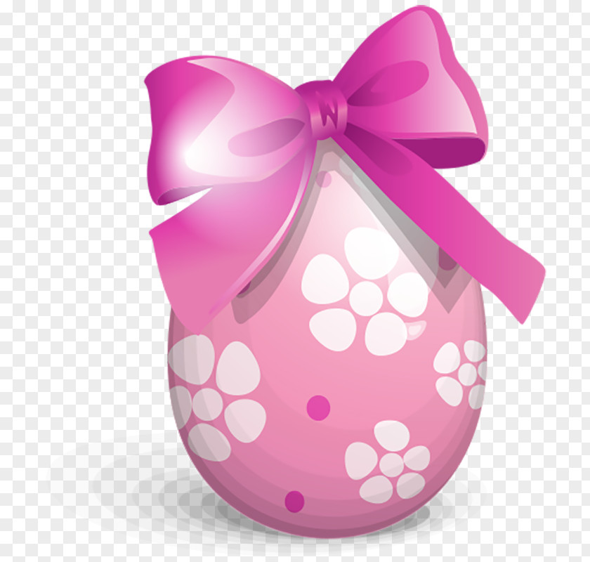 Eggs Red Bow Easter Bunny Egg Icon PNG