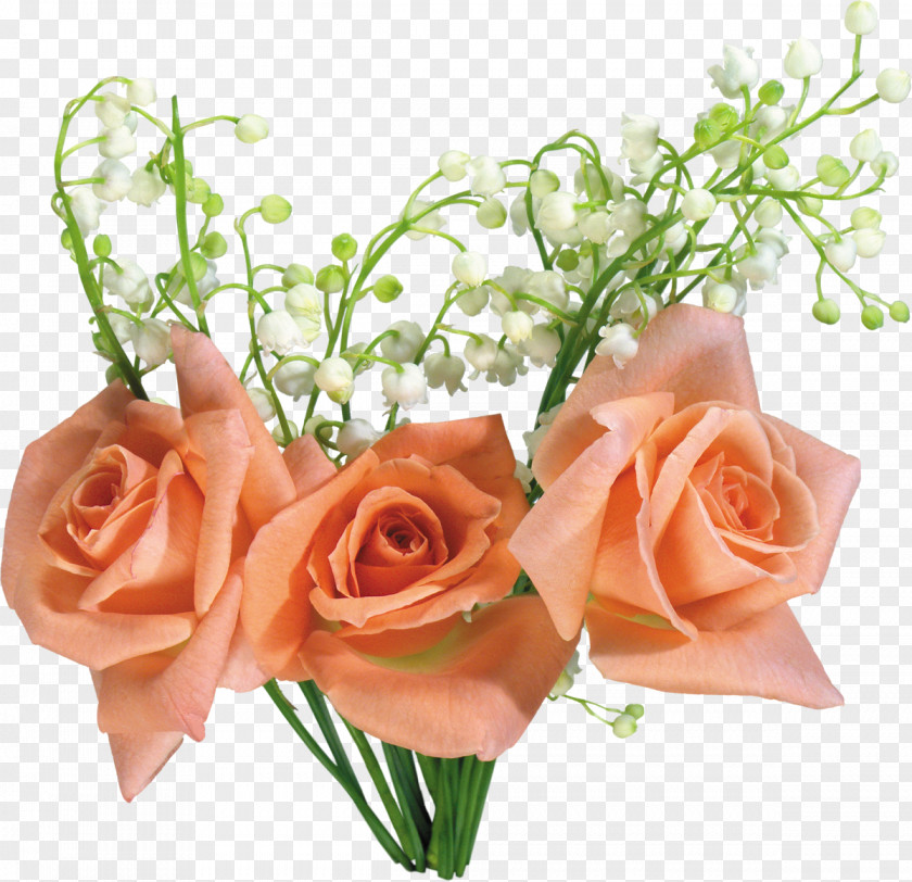 Lily Of The Valley Flower Bouquet Garden Roses Cut Flowers PNG
