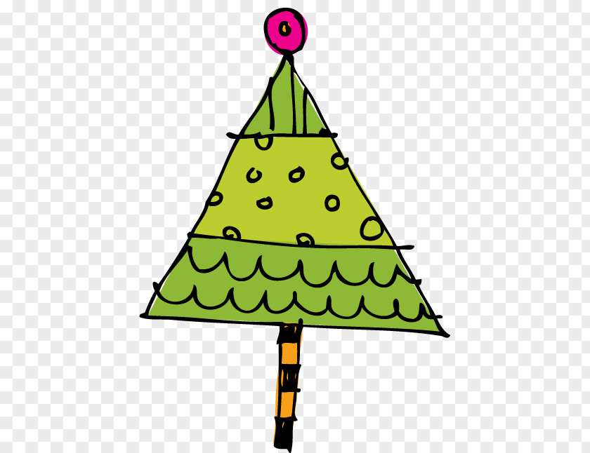 Christmas Tree Line Clip Art PNG