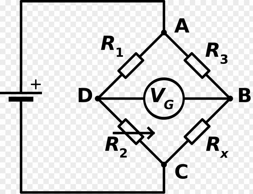 Wheath Wheatstone Bridge Circuit Electrical Network Diagram Schematic PNG