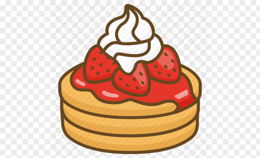 Cartoon Strawberry Cake Ice Cream Pancake Breakfast Pie PNG