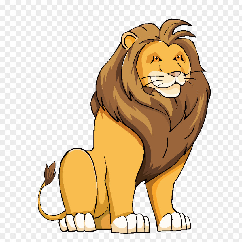 Lion ILLUSTRATION Technical Drawing Clip Art PNG