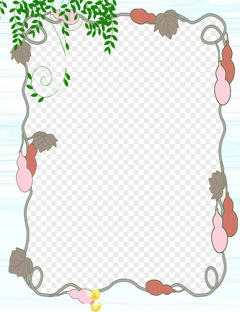 Gourd Child Photo Border Element Paper Picture Frame Wallpaper PNG