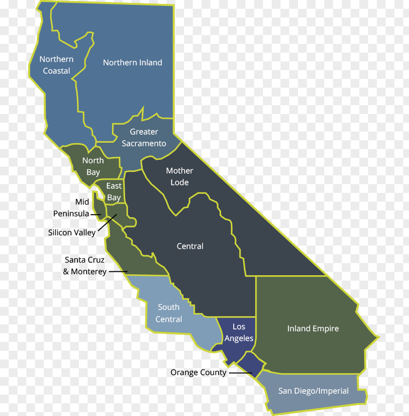 Map Geography Center Of Excellence Region Inland Empire PNG
