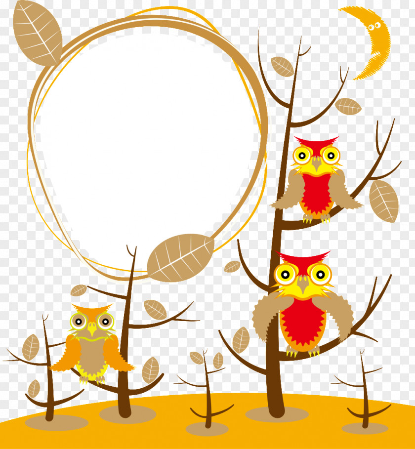 Cat Frame Owl Vector Graphics Illustrator Illustration Drawing PNG