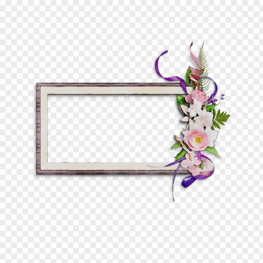 Floral Design Picture Frames Purple Rectangle PNG