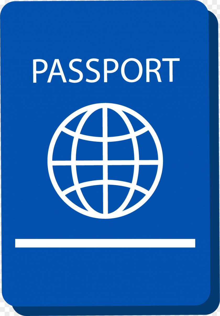 Blue Passport Earth Globe Icon PNG