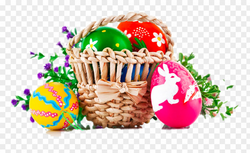 HD Easter Eggs Bunny Basket Egg PNG