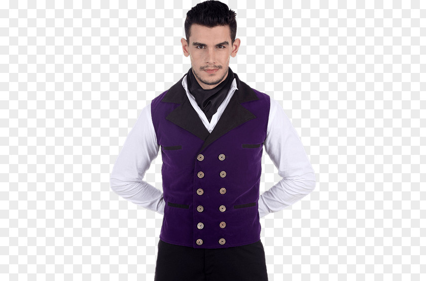 Purple Velvet Gilets Waist Jacket Clothing Formal Wear PNG