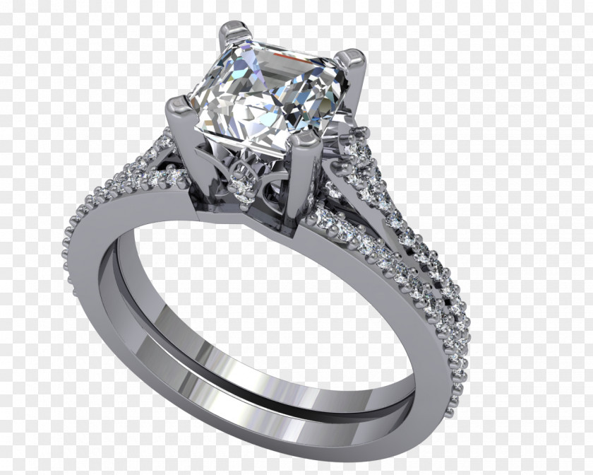 Ring Wedding Diamond Cut PNG