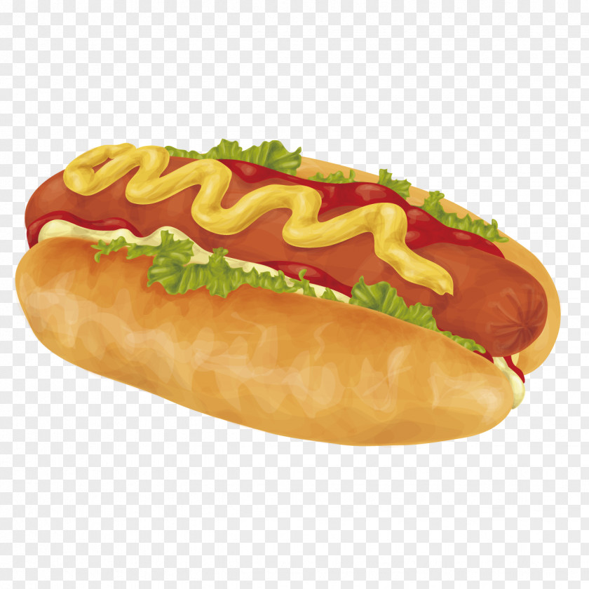 Delicious Hot Dog Hamburger Sausage French Fries Cuisine Of The United States PNG