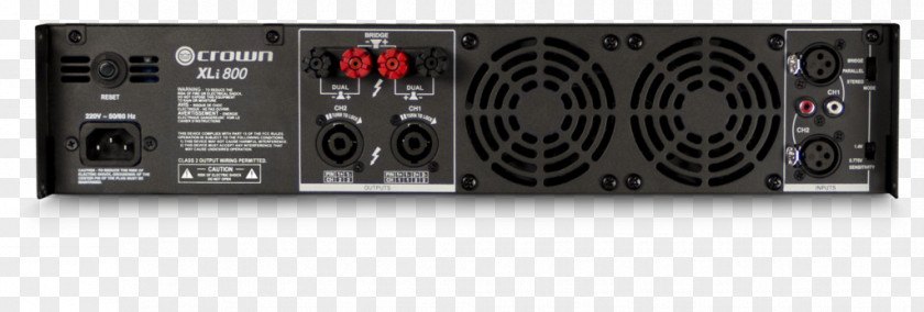 Audio Power Amplifier Crown XLi 3500 800 1500 PNG