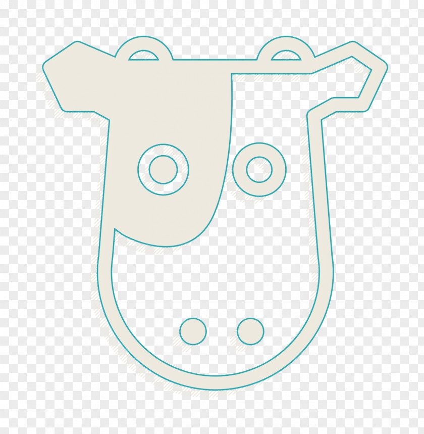 Cow Frontal Head Icon Several PNG