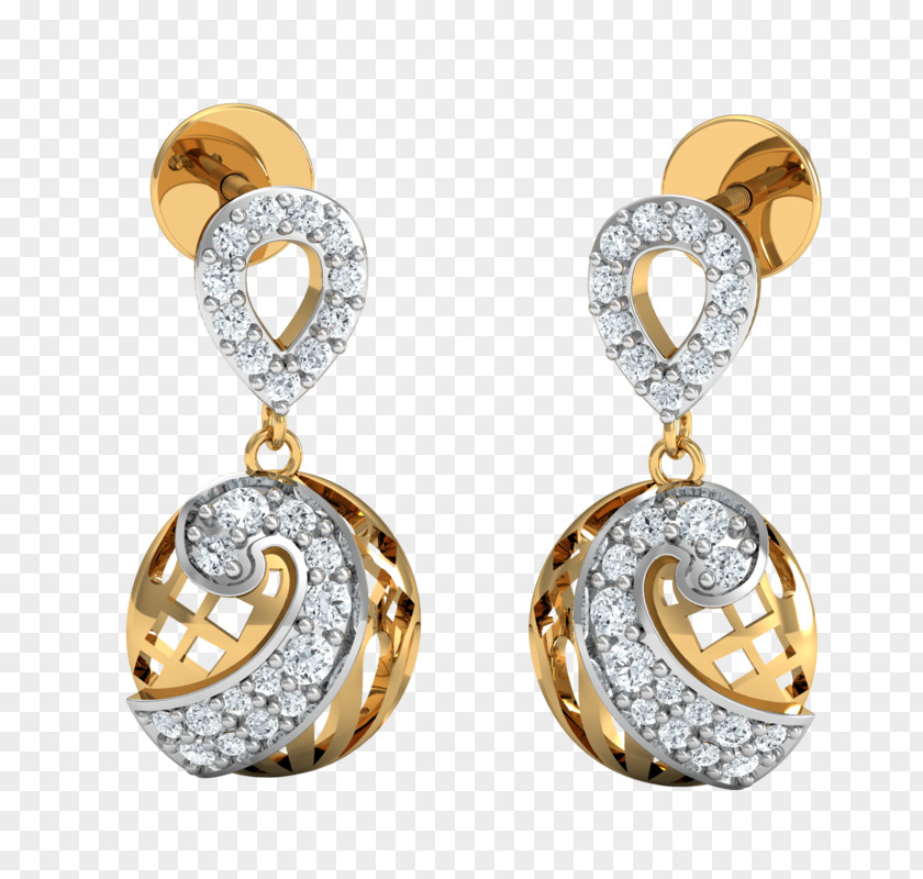 Diamond Gold Earring Jewellery PNG