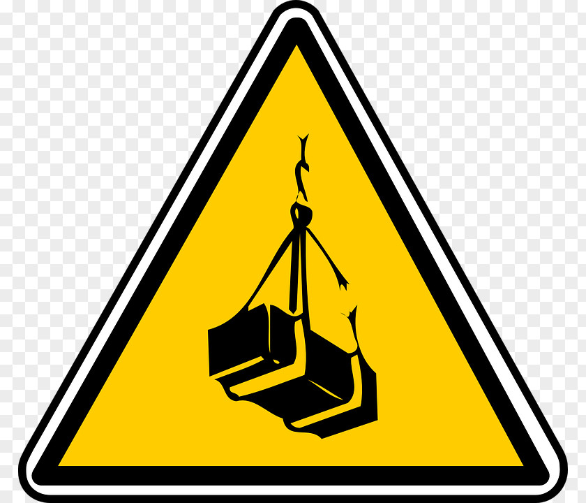 Hoisting Hazard Symbol Warning Sign Clip Art PNG