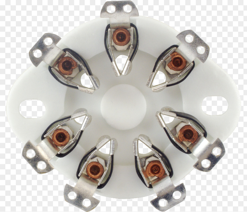 Silver Car Socket 7 Ceramic Pin PNG