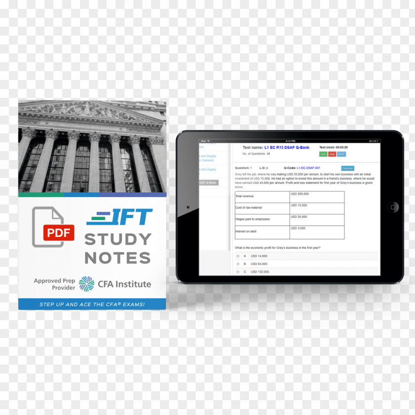 Bank Note Chartered Financial Analyst Test Learning Study Skills CFA Institute PNG