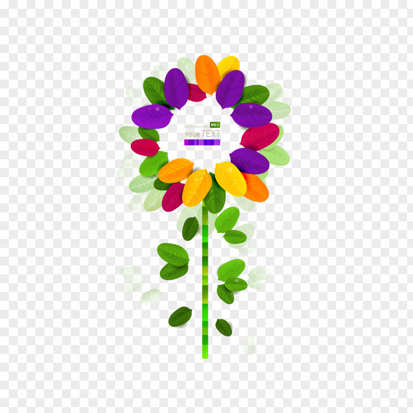 Colorful Flowers Download Flower Art Illustration PNG