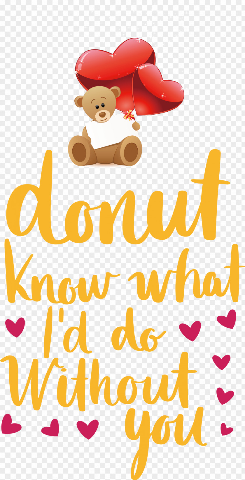 Donut Valentines Day Quote PNG