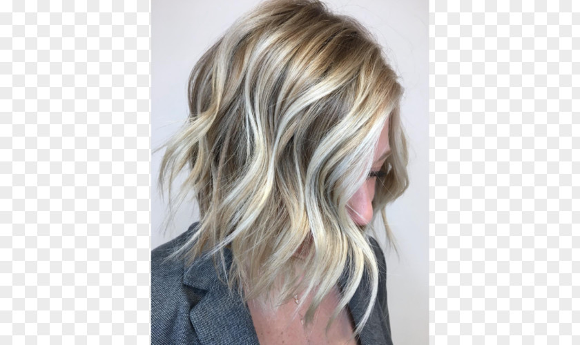 Hair Blond Layered Step Cutting Feathered PNG