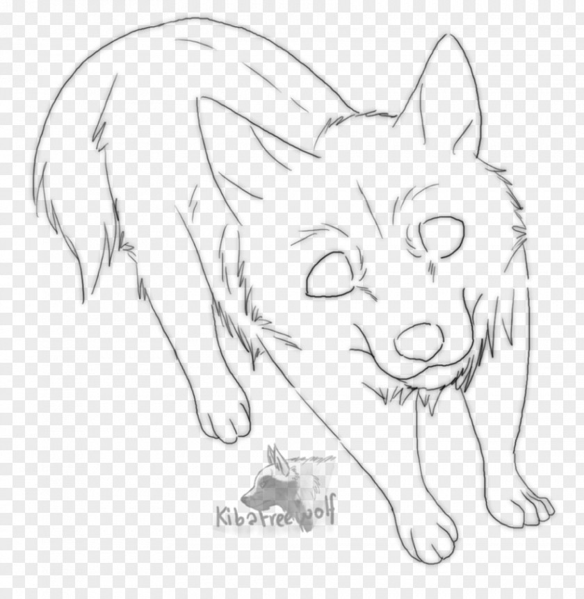 Sled Line Art Dog Drawing PNG