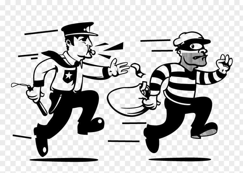 Style Stencil Police Cartoon PNG