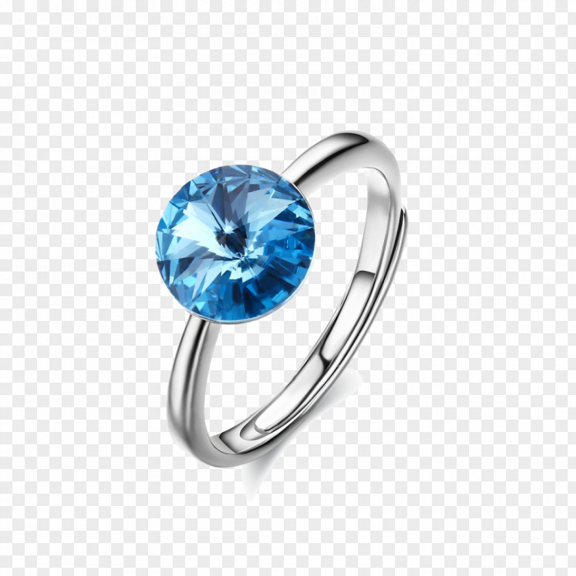 Blue Diamond Ring Carat PNG