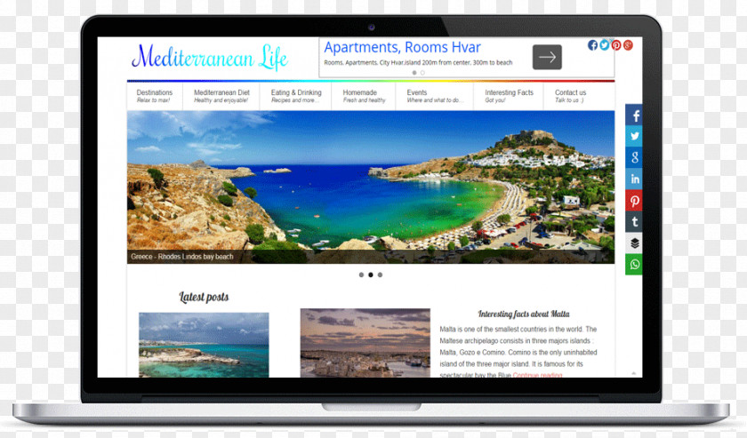Mediterranean Food SENSIMAR Lindos Bay Resort & Spa Computer Program Photography Monitors Island PNG