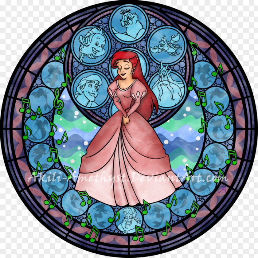 Window Ariel Princess Jasmine Stained Glass Cinderella PNG