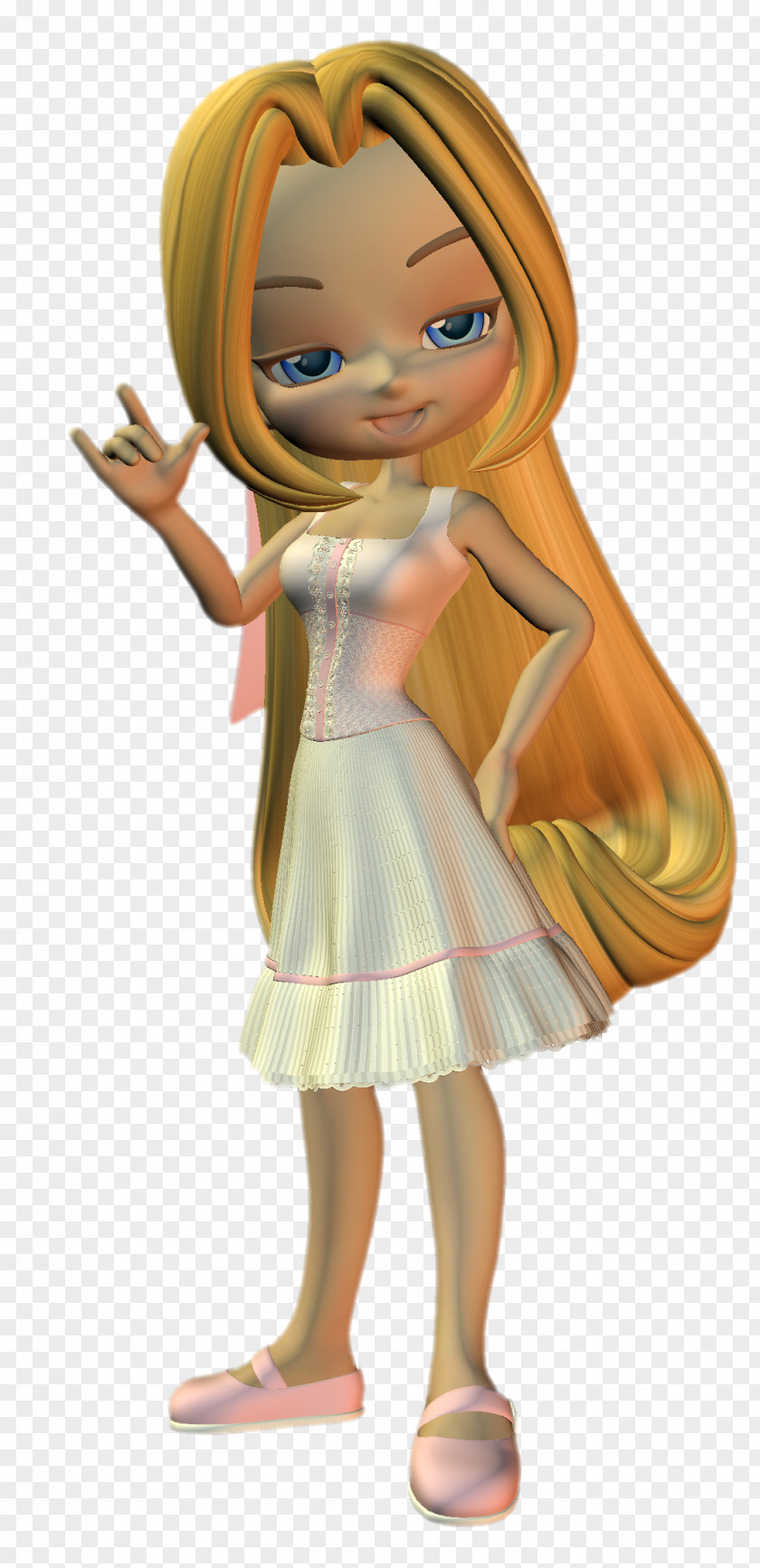 Fairy Brown Hair Cartoon Figurine PNG