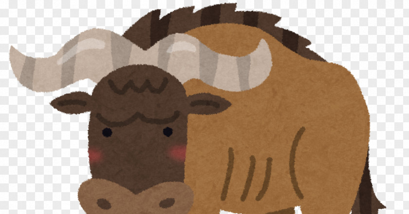 Wildebeest Animal Cattle いらすとや Cartoon PNG