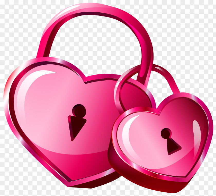 Be My Valentine Heart Lock Key Clip Art PNG