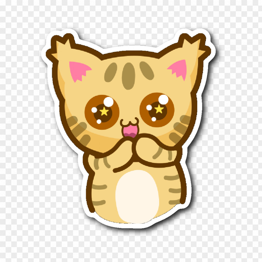 Cartoon Sticker Cat Fawn PNG