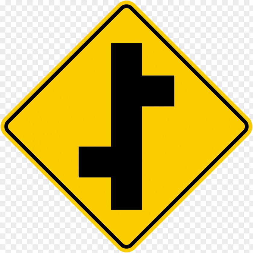 Crossroads Traffic Sign Warning Road PNG