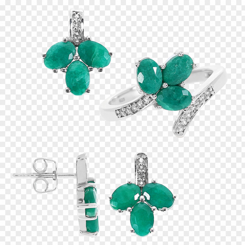 Emerald Earring Body Jewellery PNG