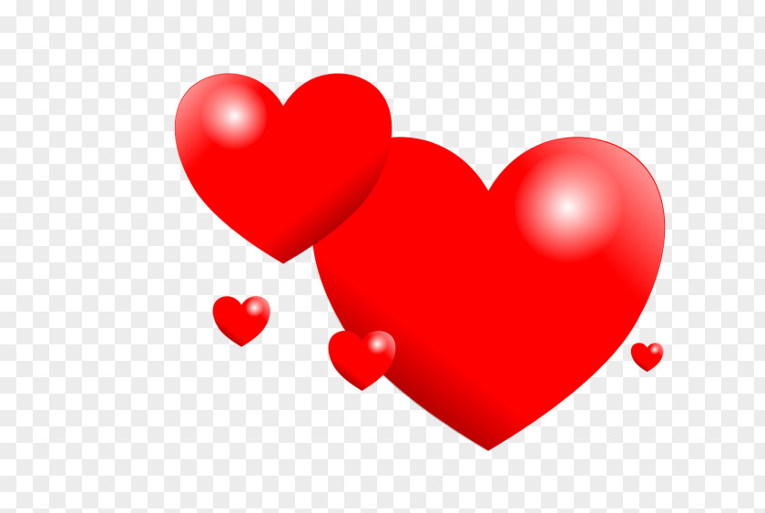Floating Love Heart Clip Art PNG