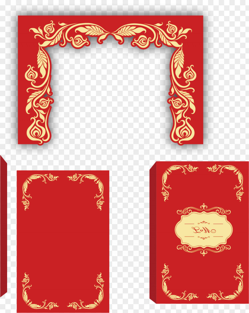Red Wedding Background Material Marriage PNG