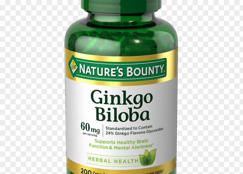 Ginkgo-biloba Dietary Supplement Milk Thistle NBTY Capsule PNG