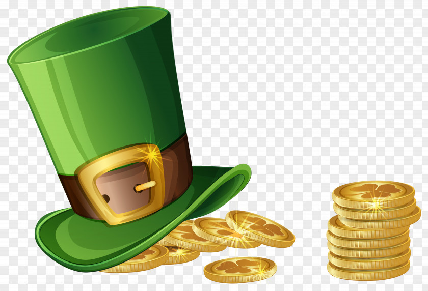 St Patricks Day Hat And Coins Transparent PNG Clip Art Image Saint Patrick's Republic Of Ireland PNG