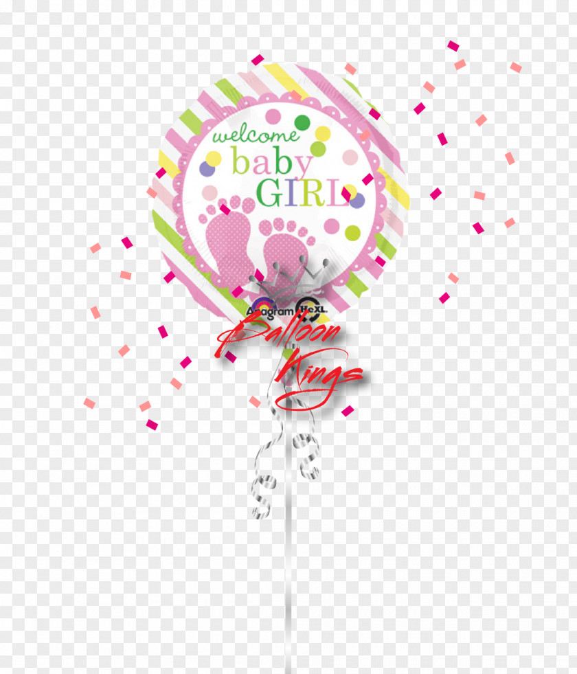 Balloon Amscan Baby Feet Foil Shower Anagram Girl Welcome PNG