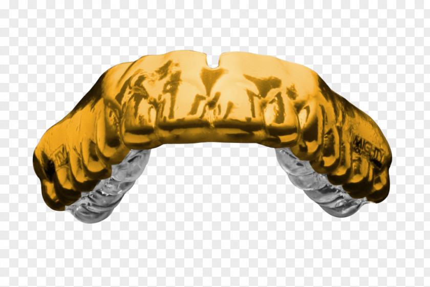 American Football Mouthguard Gold Teeth Jaw PNG