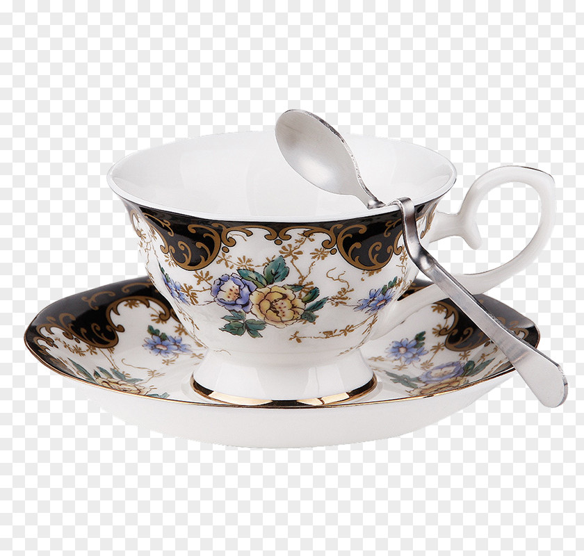 European-style Coffee Cup And Saucer Mug PNG